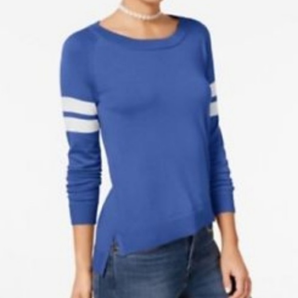 Hippie Rose Sweaters - Hippie Rose Juniors Varsity Sweater Blue S